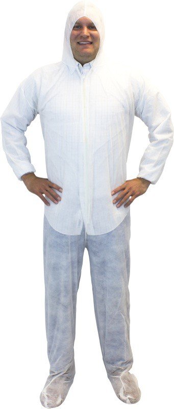 white coverall